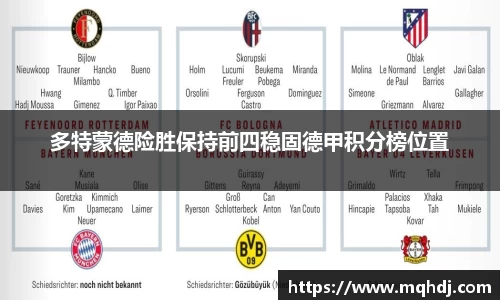 多特蒙德险胜保持前四稳固德甲积分榜位置